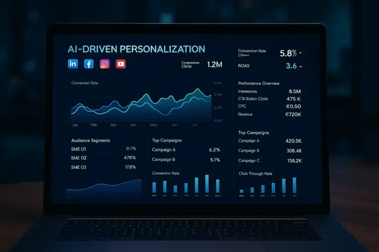 Infographic Showing How Aidriven Personalization Turns User Interactions Into Targeted Social Media Ads